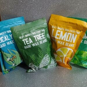 Hard Wax Beans Set - Eucalyptus, Tea Tree, Lemon